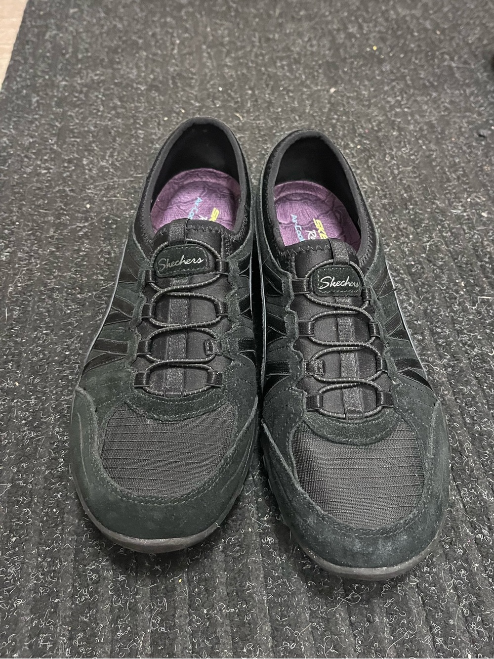 Skechers Black Slip-On Comfort Sneakers for Women Size 9